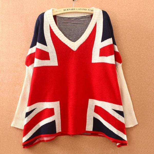 Suéter Oversized Bandeira UK