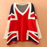 Suéter Oversized Bandeira UK