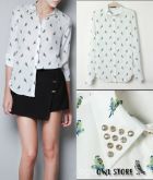Camisa de Pássaros com tachinhas