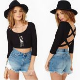 Cropped com Tiras nas Costas