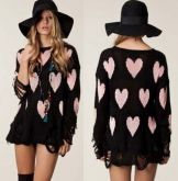 Suéter Oversized Coração